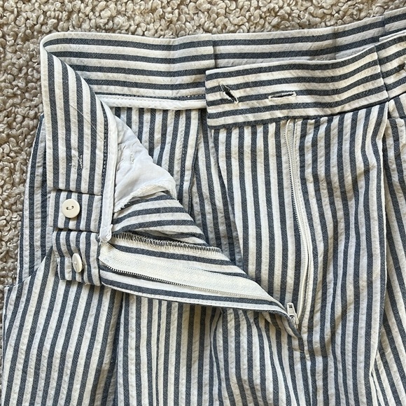 ZARA Seersucker Cropped Balloon Pants Size XS - Picture 10 of 15